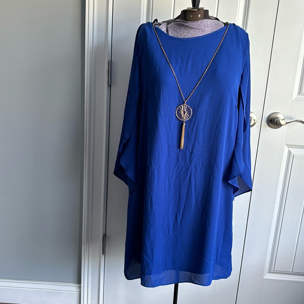 AB Studio Blue Dress XL